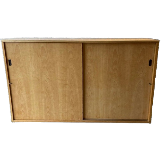 Vintage Mid-century (xl) Schoolkast,schuifdeurkast,dressoir 1