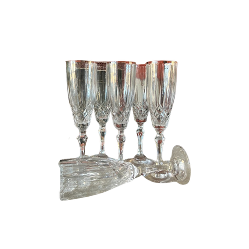 Champagne Flute Set Crystal D’Adriana Vintage