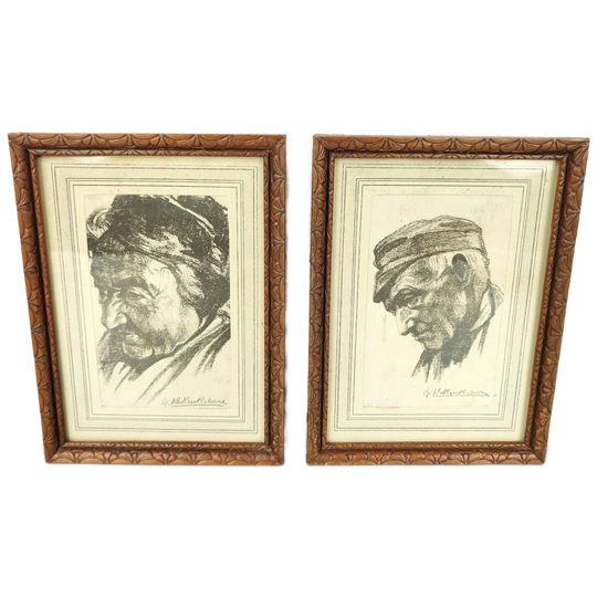 Gustave De Keukelaere - Potlood - 2 Portretjes 1