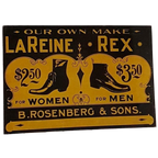 Dubbelzijdig Antiek Usa Tin Sign Van Lareine Rex Shoes. thumbnail 1