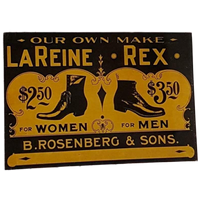 Dubbelzijdig Antiek Usa Tin Sign Van Lareine Rex Shoes.