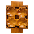 Mid-Century Teak Houten Tapas Set Deens Design thumbnail 1