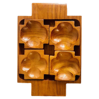 Mid-Century Teak Houten Tapas Set Deens Design