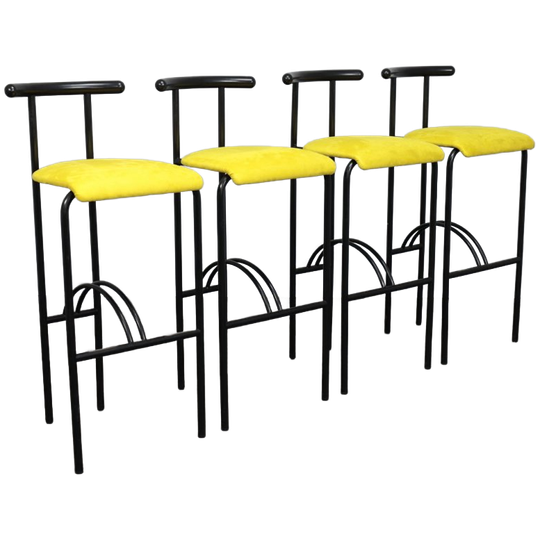 Set Of 4 Postmodern Barstools, 1980s 1
