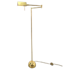 Regency Sölken Vloerlamp Messing Verstelbaar Leeslamp ´70 thumbnail 1