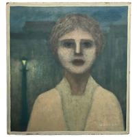 Jan Visser, Vrouwenportret, Gesigneerd
