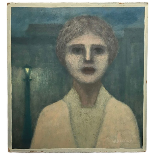 Jan Visser, Vrouwenportret, Gesigneerd 1
