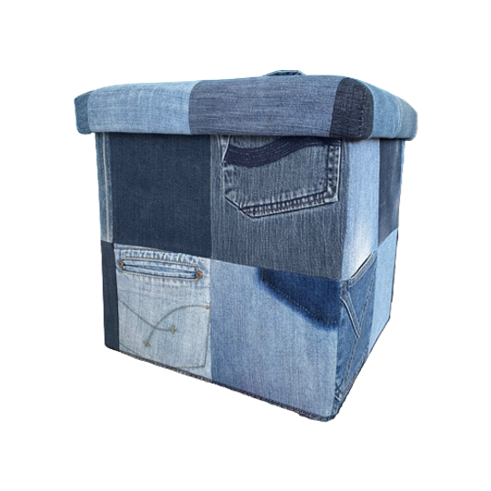 Opberg Poef Jeans 1