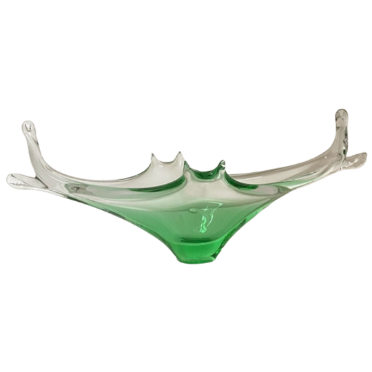 Groene Murano Glazen Gondel - Sommerso Techniek 1