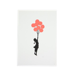 Offset Litho Naar Banksy Flying Balloon Girl 132/150 Kunstdruk thumbnail 1