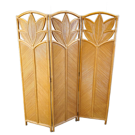 Vintage Bamboo Room Divider Or Folding Screen 1970s 1