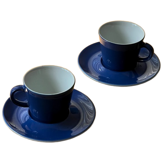 Set Of 2 Cobalt Blue Vintage Cups 1