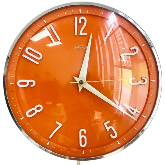 Vintage Retro Mid-century Metamec Wandklok 1970 1