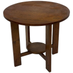 Art Deco Plantentafeltje Bijzettafeltje Eikenhouten Jaren 50 thumbnail 1