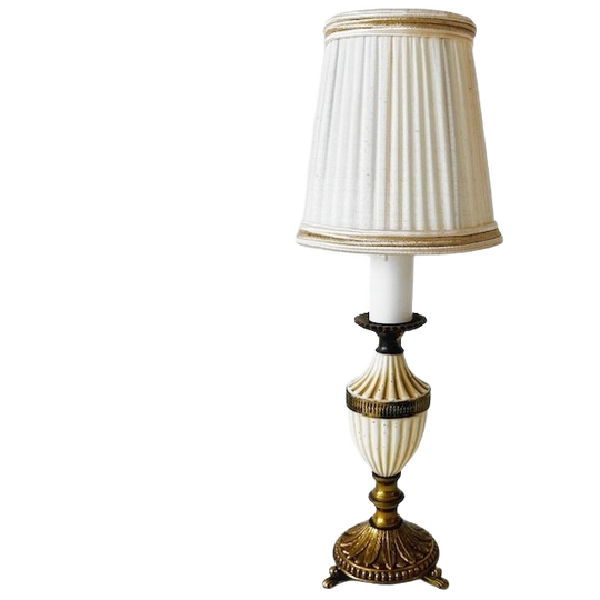 Vintage Schemerlampje Empire Stijl Goud Crème 1