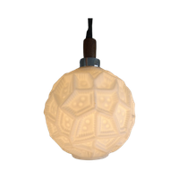 Melkglas Hnglamp Met Reliëfpatroon