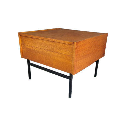 Jaren 60 Teakhouten Salontafel Met Klep