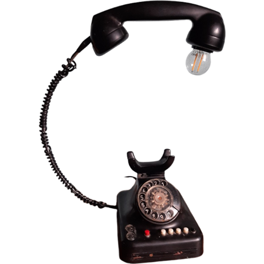 Tafellamp Van Antieke Bakelieten Telefoon 1