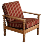 Brutalist Easy Chair | Vintage Fauteuil | Jaren 60 | Eiken thumbnail 1