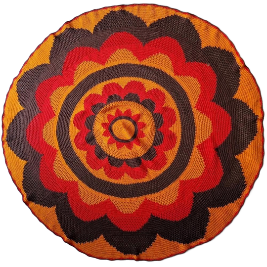 Vintage Gehaakt Kleedje Vloerkleed Tafelkleed Jaren 70 Stijl 1