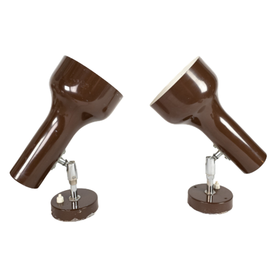 Hala Zeist - Model 734 - Bruin - Chroom - Wandspots (2) - 60's 1