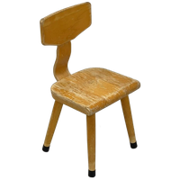 Retro Schoolstoeltje Kleuter Vintage