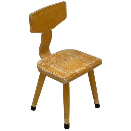 Retro Schoolstoeltje Kleuter Vintage 1