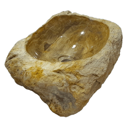 Fossiel Houten Wasbak | Naturel 1