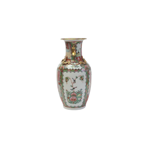 Chinese Rose Medallion Canton Export Porcelain Vase, Early 20Th