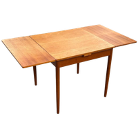 Vintage Eettafel Table Teak Fineer Jaren 60 Uitschuifbaar