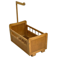 Retro Poppenbed Vintage Poppenwiegje Hout