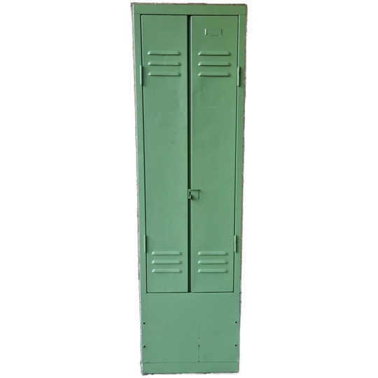 Vintage Lockerkast Legergroene Kledingkast 1