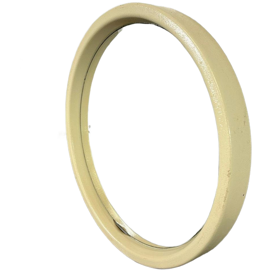 Vintage Witte Ronde Spiegel / Spiegel 1