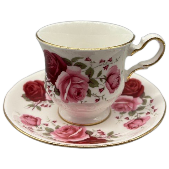 Queen Anne Kop En Schotel Rozen 40's 1