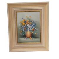 Origineel Olieverfschilderij Bloemenstilleven In Vaas.gesigneerd.