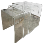 Vintage Plexiglazen Nesting Tables / Bijzettafeltjes thumbnail 1