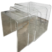 Vintage Plexiglazen Nesting Tables / Bijzettafeltjes