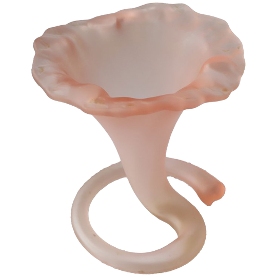Vintage Roze Murano Glazen Kelk Vaas, Italië Jaren '70 1