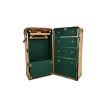 1930S Garderobe Stoomkoffer Van Hartmann – Geitenleren Kist thumbnail 1