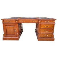Klassieke Engelse Schrijftafel, Bureau, Partnerdesk, Met Led