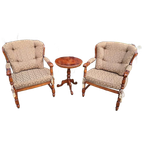 Klassieke Fauteuils Met Rond Bijzettafeltjes, Slaapkamer, Le thumbnail 1