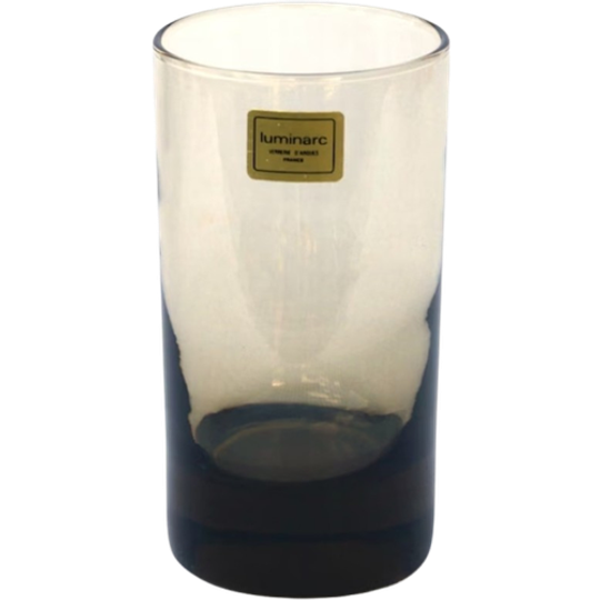 Vintage Luminarc Cilinder Glaasje 6 Stuks Rookglas 1