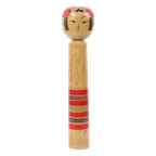 Grote Kokeshi Pop Xl Formaat Handgeschilderd Hout Japan Showa 48cm thumbnail 1