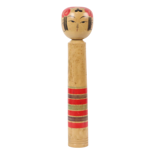 Grote Kokeshi Pop Xl Formaat Handgeschilderd Hout Japan Showa 48cm 1