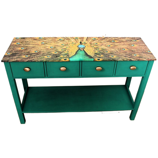Groene Sidetable “pauw” 1