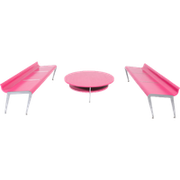 Set Of 2 Sculptural ‘ballet’ Benches And Coffee Table By Marco Evaristti