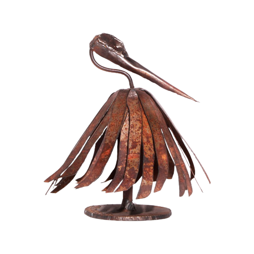 Metal Pelican Sculpture