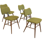 Set 4 Vintage Eetkamerstoelen 'dukinfield' Reupholstered thumbnail 1