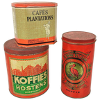 3 Oude Koffie Blikken thumbnail 1