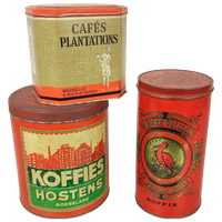 3 Oude Koffie Blikken